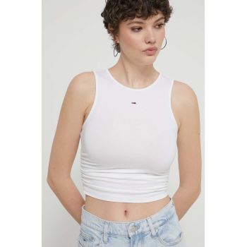 Tommy Jeans top culoarea bej DW0DW17893