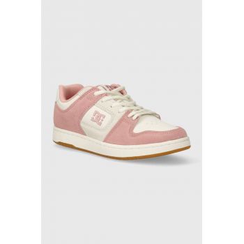 DC sneakers din piele culoarea roz de firma originali