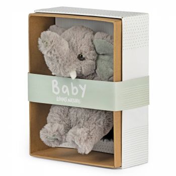 Elefant Bebelus 17 cm in cutie - Jucarie de plus Living Nature la reducere