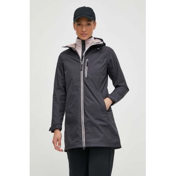 Helly Hansen geaca femei, culoarea negru, de tranzitie, 55964