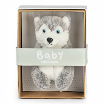 Husky Bebelus 17 cm in cutie - Jucarie de plus Living Nature