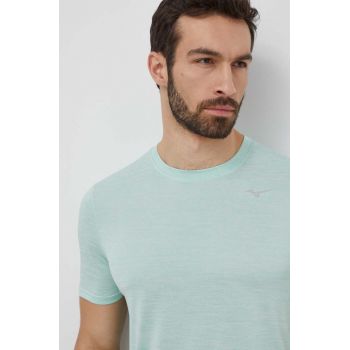 Mizuno tricou de alergare Impulse culoarea turcoaz, melanj, J2GAA519 ieftin
