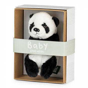 Pui de Panda17 cm in cutie - Jucarie de plus Living Nature de firma originala