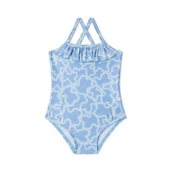 Tous costum de baie dintr-o bucată pentru copii culoarea turcoaz