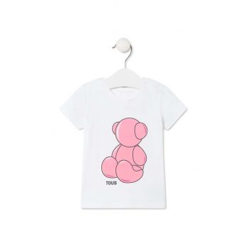 Tous tricou de bumbac pentru copii culoarea roz ieftin