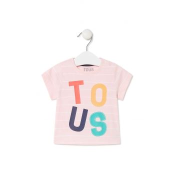 Tous tricou de bumbac pentru copii culoarea roz