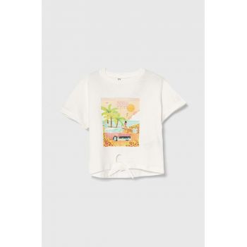 zippy tricou de bumbac pentru copii culoarea alb