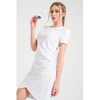 Rochie asimetrica cu fronseuri de firma originala