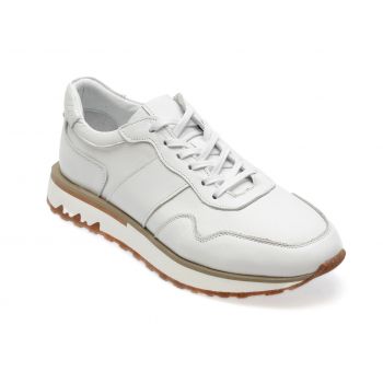 Pantofi casual GRYXX albi, M3064, din piele naturala la reducere