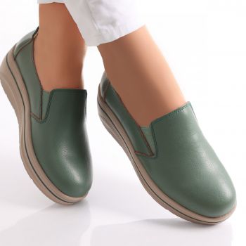 Pantofi dama cu Platforma Verzi din Piele Naturala Latifa ieftini