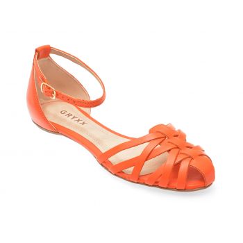 Sandale casual GRYXX portocalii, 358602, din piele naturala de firma originale