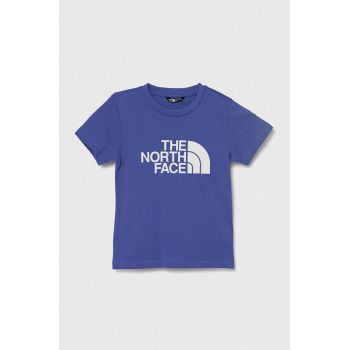 The North Face tricou copii EASY TEE culoarea violet, cu imprimeu