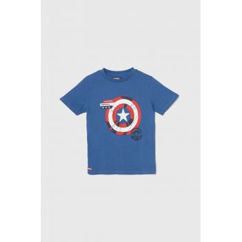 zippy tricou de bumbac pentru copii x Marvel cu imprimeu
