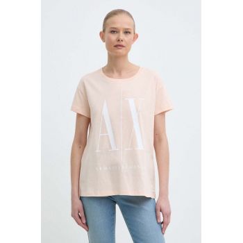 Armani Exchange tricou femei, culoarea portocaliu, 8NYTCX YJG3Z