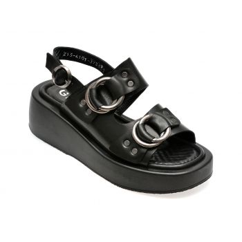 Sandale casual GRYXX negre, 215101, din piele naturala de firma originala
