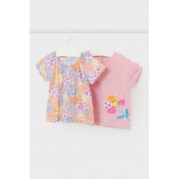 Set de tricouri cu imprimeu floral - 2 piese ieftin