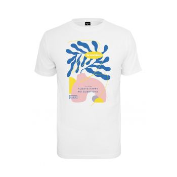 Tricou cu decolteu la baza gatului si imprimeu grafic