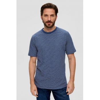 Tricou din bumbac cu model in dungi