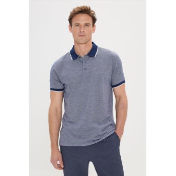 Tricou polo slim fit cu buline de firma original