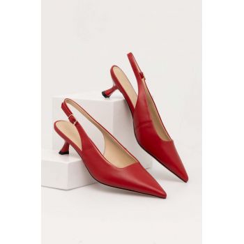 Answear Lab pantofi cu toc culoarea rosu de firma originali