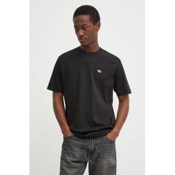Diesel tricou din bumbac T-JUST-DOVAL-PJ MAGLIETTA bărbați, culoarea negru, uni, A03819.0AIJU de firma original