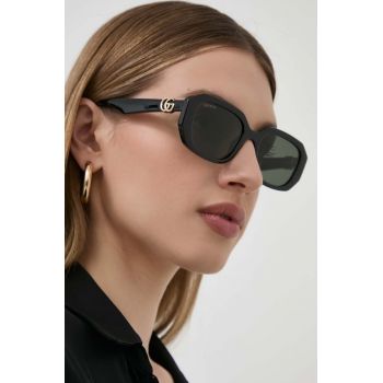 Gucci ochelari de soare femei, culoarea negru