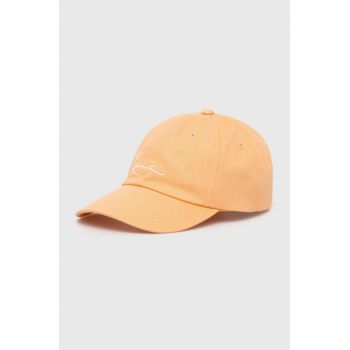 Karl Kani șapcă de baseball din bumbac culoarea portocaliu, cu imprimeu ieftina