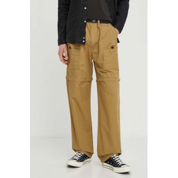 Levi's pantaloni barbati, culoarea bej, drept de firma originali