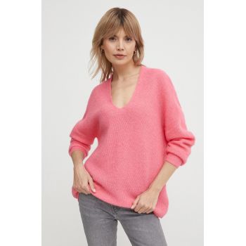Mos Mosh pulover de lana femei, culoarea bej de firma original