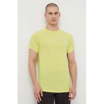 Puma tricou EVOSTRIPE bărbați, culoarea verde, cu imprimeu, 678992 ieftin