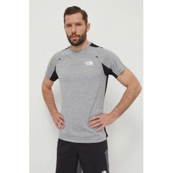 The North Face tricou sport Mountain Athletics Lab culoarea gri, modelator, NF0A87CGRID1