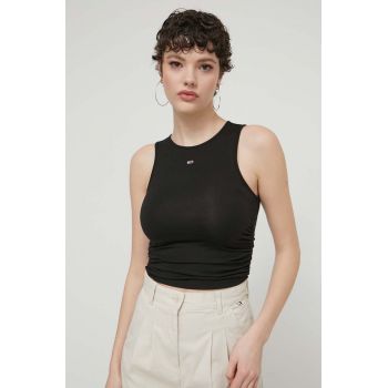 Tommy Jeans top culoarea negru