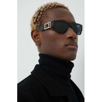 Versace ochelari de soare barbati, culoarea negru de firma originali