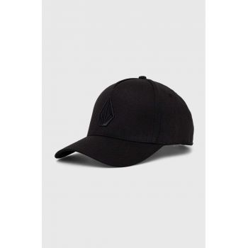 Volcom șapcă de baseball din bumbac culoarea negru, cu imprimeu ieftina