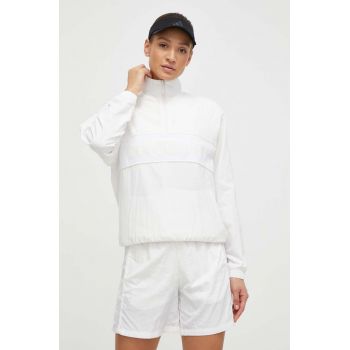 adidas Originals geaca femei, culoarea alb, de tranzitie, IR5282 de firma originala