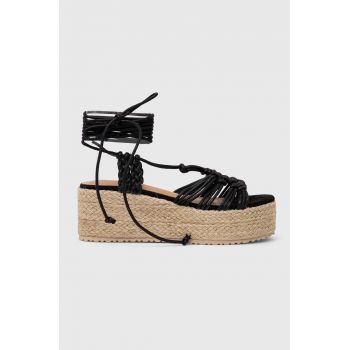 Answear Lab espadrile culoarea negru, cu platforma ieftine