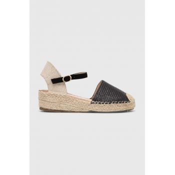 Answear Lab espadrile culoarea negru, cu platforma ieftine