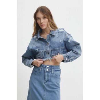 Answear Lab geaca jeans femei, de tranzitie, oversize