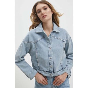 Answear Lab geaca jeans femei, de tranzitie, oversize ieftina