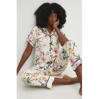 Answear Lab pijama femei, culoarea bej de firma originale