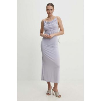 Answear Lab rochie culoarea violet, maxi, mulata