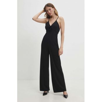 Answear Lab salopeta culoarea negru, cu decolteu in v