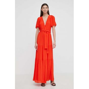 BA&SH rochie NATALIA culoarea portocaliu, maxi, evazati, 1E24NATA