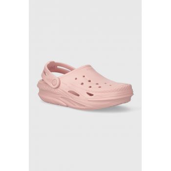 Crocs papuci Off Grid Clog femei, culoarea roz, 209501