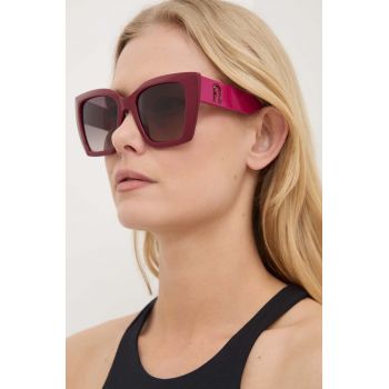 Furla ochelari de soare femei, culoarea bordo, SFU710_5409PN de firma originali