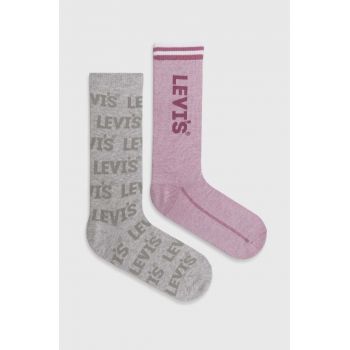 Levi's sosete 2-pack culoarea roz