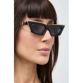 Valentino ochelari de soare V - GOLDCUT - I femei, culoarea negru, VLS-113A