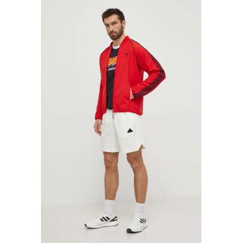 adidas Originals bluza barbati, culoarea rosu, cu imprimeu, IS2807 de firma originala