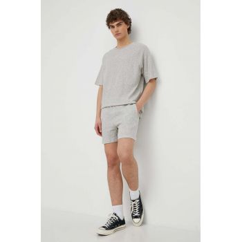 American Vintage pantaloni scurti din bumbac SHORT culoarea gri, melanj, MRUZ09AE24 de firma originali