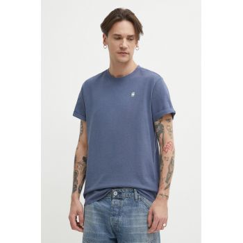 G-Star Raw tricou din bumbac barbati, culoarea albastru marin, neted